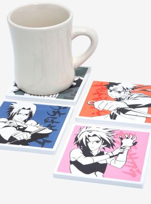 Naruto Shippuden Team 7 Portraits Ceramic Coaster Set