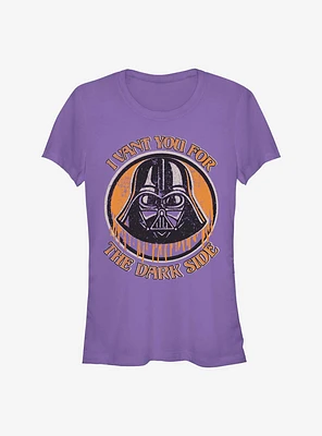 Star Wars Vader I Want You For THe Dark Side Girls T-Shirt