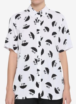 The Umbrella Academy Numbers Girls Woven Button-Up