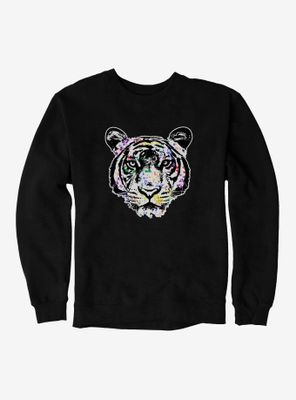 iCreate Tiger Face Ink Splatter Sweatshirt