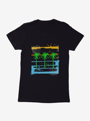 iCreate Palm Trees Screen Print Womens T-Shirt