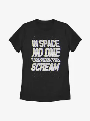Alien Space Scream Womens T-Shirt