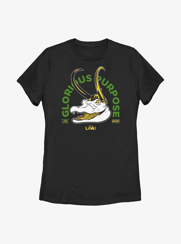 Marvel Loki Gator Glorious Purpose Womens T-Shirt