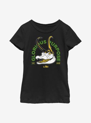 Marvel Loki Gator Glorious Purpose Youth Girls T-Shirt