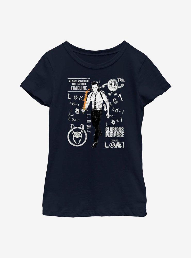 Marvel Loki Scramble Youth Girls T-Shirt