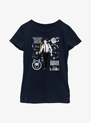 Marvel Loki Scramble Youth Girls T-Shirt