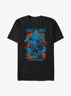 Marvel Avengers Pumpkin Group Poster T-Shirt