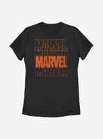 Marvel Halloween Color Logo Stack Womens T-Shirt