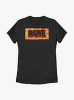 Marvel Spooky Logo Jack O Lantern Fill Womens T-Shirt