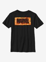 Marvel Spooky Logo Jack O Lantern Fill Youth T-Shirt