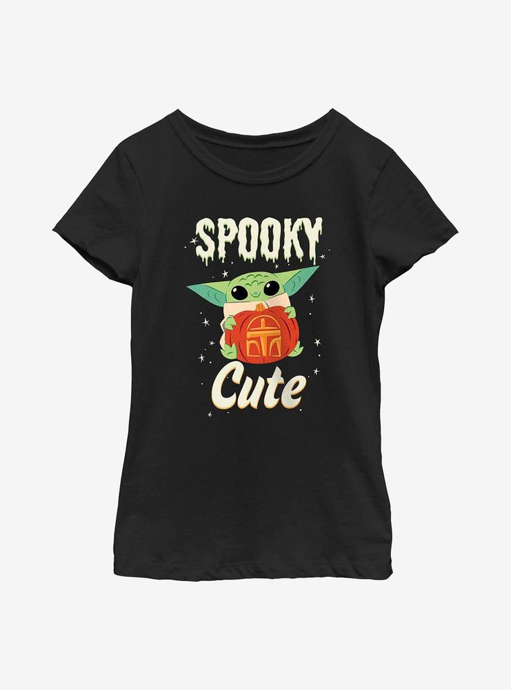Star Wars The Mandalorian Spooky Cute Youth Girls T-Shirt