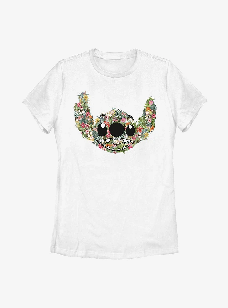 Disney Lilo And Stitch Floral Womens T-Shirt