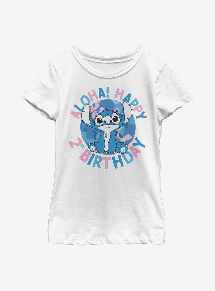 Disney Lilo And Stitch 2nd Birthday Youth Girls T-Shirt