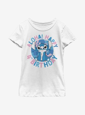 Disney Lilo And Stitch 4th Birthday Youth Girls T-Shirt