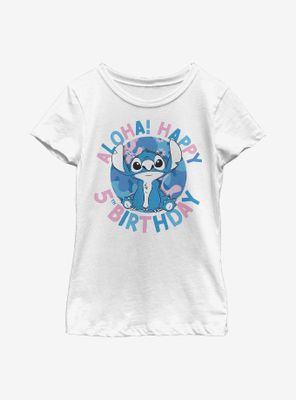 Disney Lilo And Stitch 5th Birthday Youth Girls T-Shirt