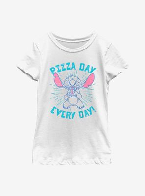 Disney Lilo And Stitch Pizza Day Every Youth Girls T-Shirt
