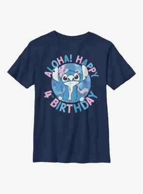 Disney Lilo And Stitch 4th Birthday Youth T-Shirt