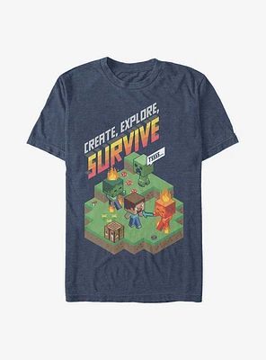 Minecraft Create Explore Survive Iso T-Shirt