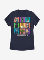 Minecraft 9 Character Boxup Womens T-Shirt