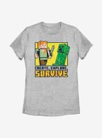 Minecraft Create Explore Survive Womens T-Shirt