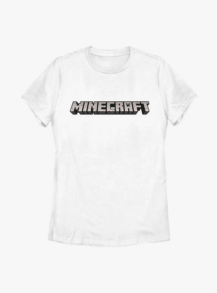 Minecraft Logo White Womens T-Shirt