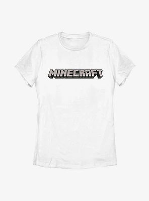 Minecraft Logo White Womens T-Shirt