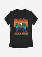 Minecraft Sun's Down Zombies Around Womens T-Shirt