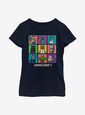 Minecraft 9 Character Boxup Youth Girls T-Shirt