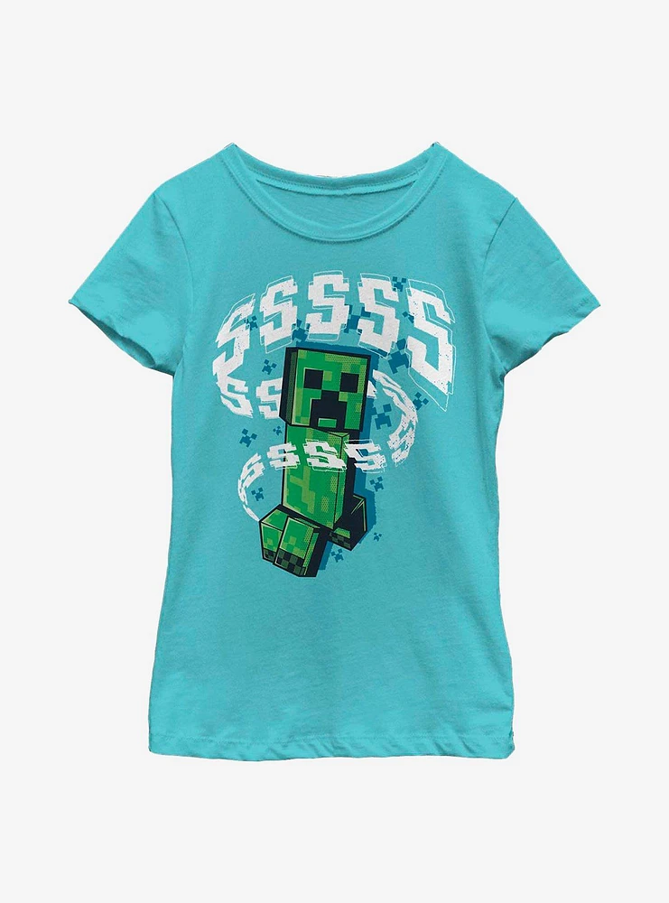 Minecraft Creeper Sssss Youth Girls T-Shirt