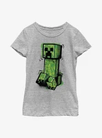 Minecraft Graffiti Creeper Youth Girls T-Shirt
