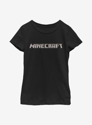 Minecraft Logo Black Youth Girls T-Shirt