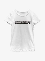Minecraft Logo White Youth Girls T-Shirt