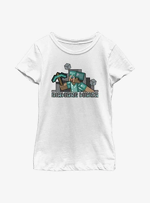 Minecraft Miner Steve Youth Girls T-Shirt