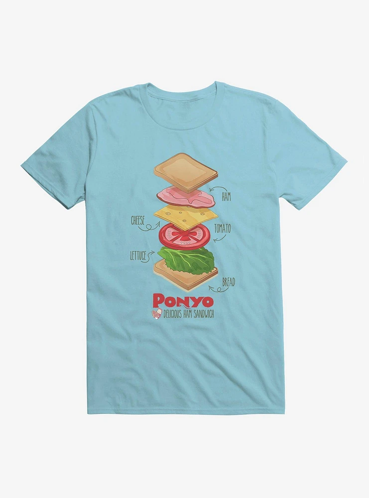 Studio Ghibli Ponyo Deconstructed Ham Sandwich T-Shirt