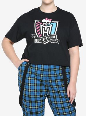 Monster High Crest Girls Crop T-Shirt Plus