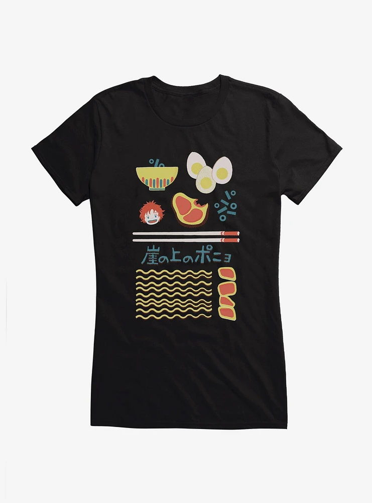 Studio Ghibli Ponyo Ramen Essentials Girls T-Shirt