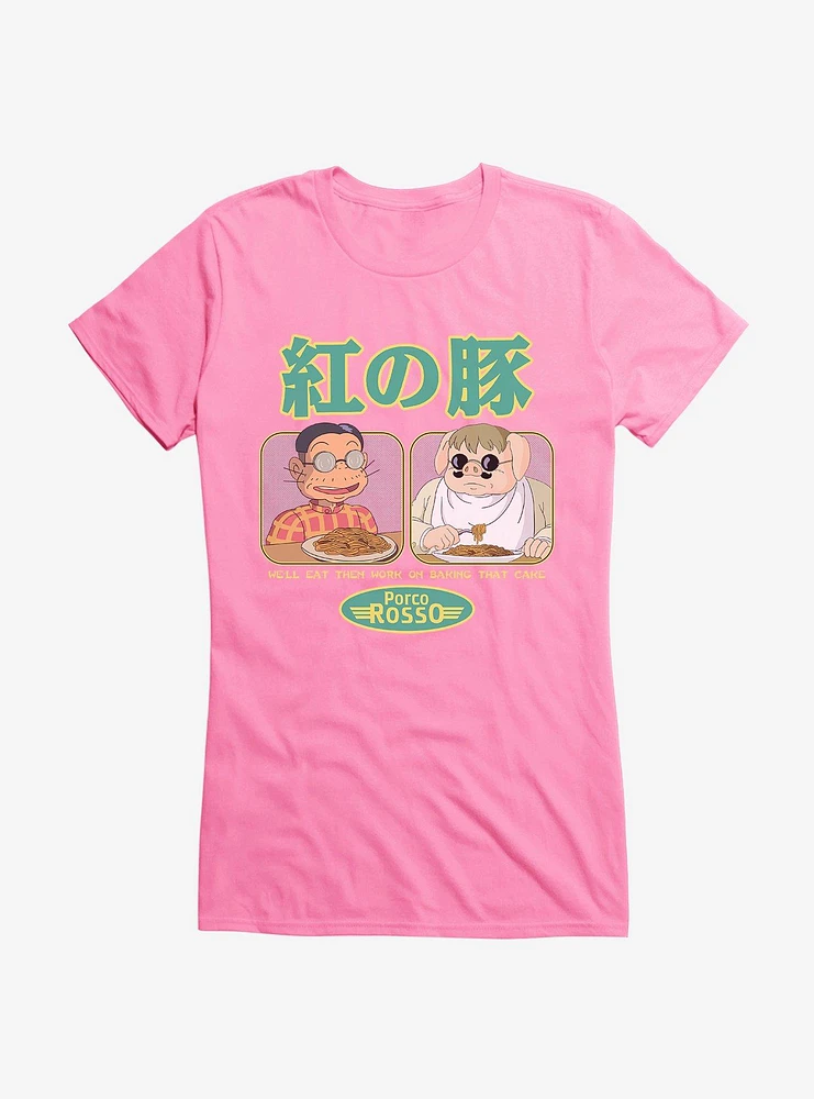 Studio Ghibli Porco Rosso Eat First Girls T-Shirt