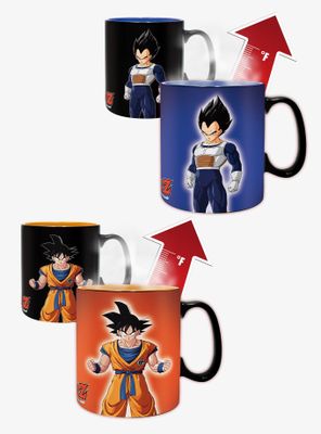 Dragon Ball Z Kakarot Goku and Vegeta Heat Change Mug Bundle