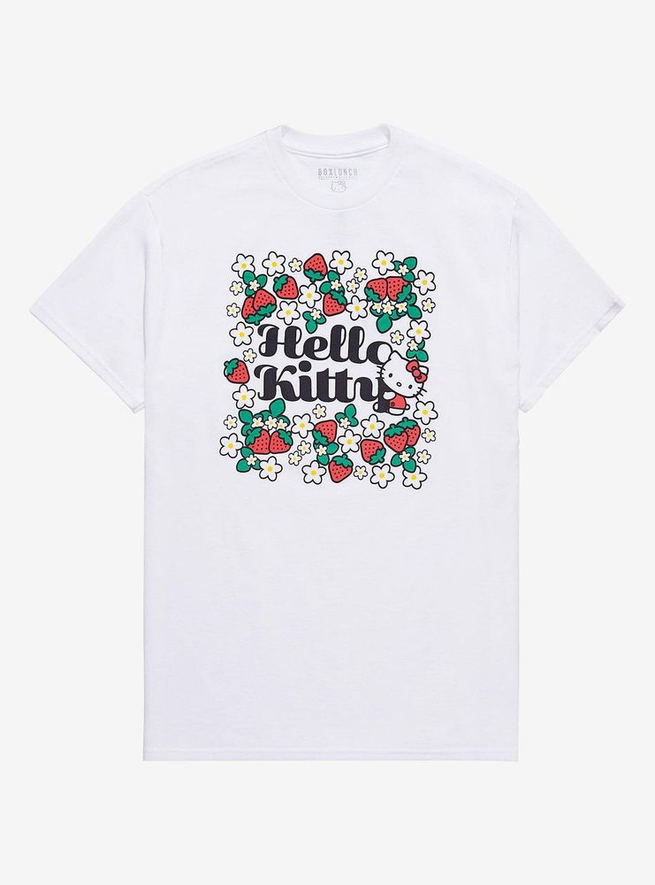 Sanrio Hello Kitty Strawberries Women's T-Shirt - BoxLunch Exclusive