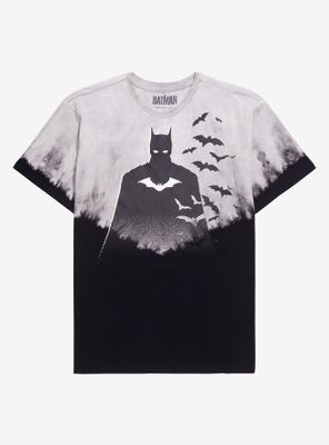 DC Comics Batman Silhouette Portrait Women’s Dip-Dye T-Shirt - BoxLunch Exclusive