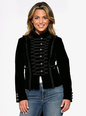 Black Velvet Tailed Jacket