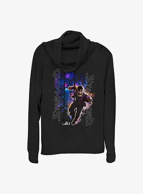 Marvel What If...? Galaxy King Star-Lord Cowlneck Long-Sleeve Girls Top
