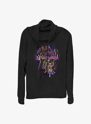 Marvel What If...? T'Challa Star-Lord Cowlneck Long-Sleeve Girls Top