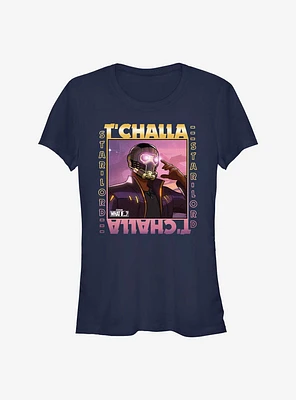 Marvel What If...? T'Challa Was Star-Lord Frame Girls T-Shirt