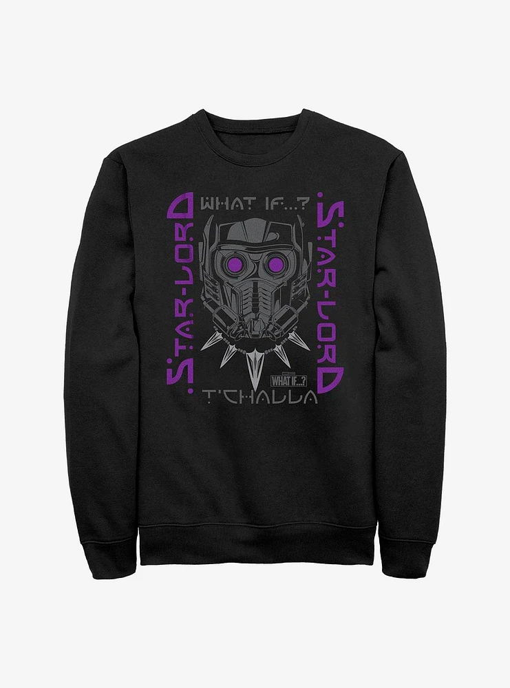 Marvel What If...? Star-Lord T'Challa Crew Sweatshirt