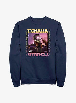 Marvel What If...? T'Challa Was Star-Lord Frame Crew Sweatshirt