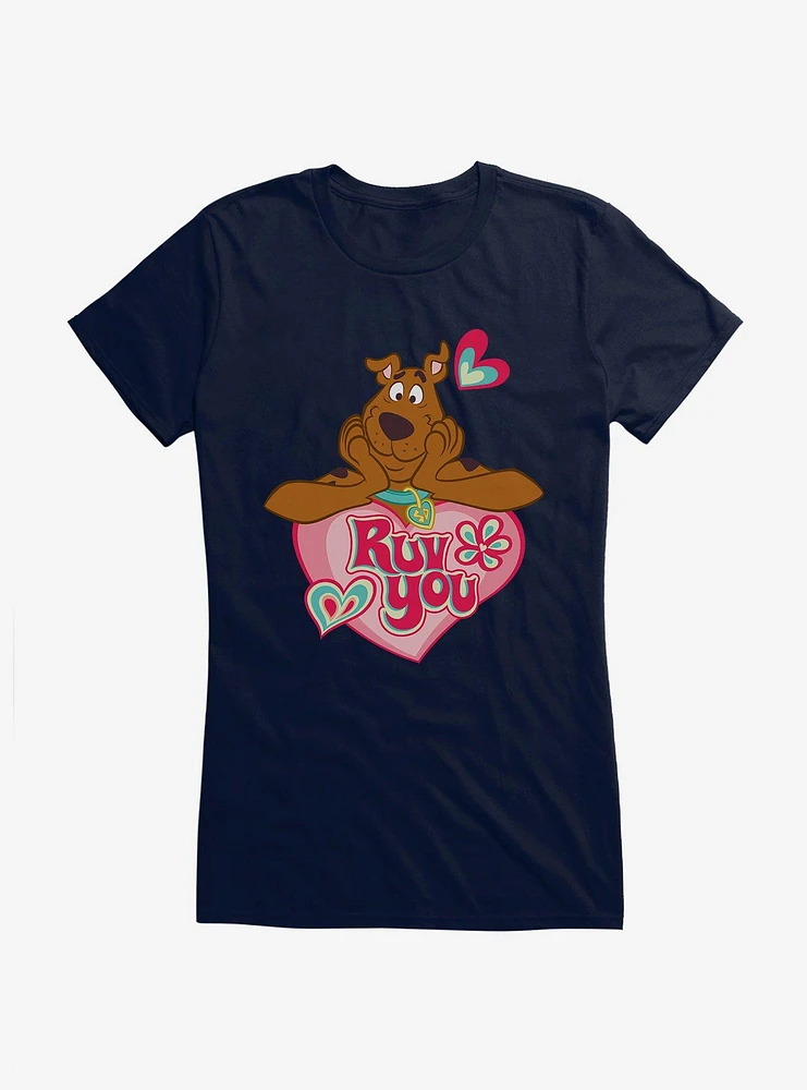 Scooby-Doo Valentines Ruv You Heart Girls T-Shirt