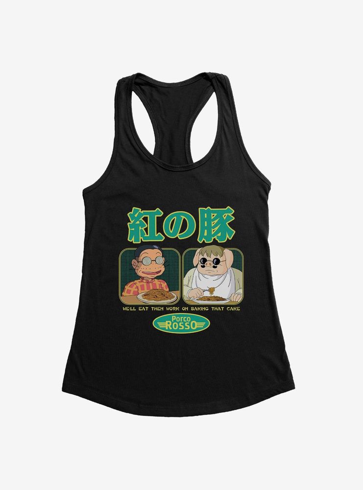 Studio Ghibli Porco Rosso Eat First Womens Tank Top