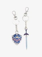 Nintendo The Legend of Zelda Hylian Shield & Master Sword Keychain Set - BoxLunch Exclusive