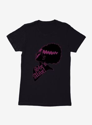 Universal Monsters Bride Of Frankenstein She's Alive! Side Profile Womens T-Shirt